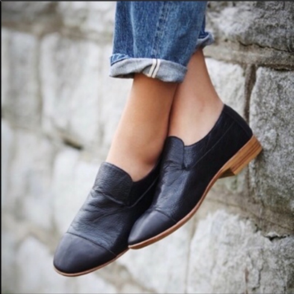 Jeffrey Campbell Barkley Black Leather Loafer